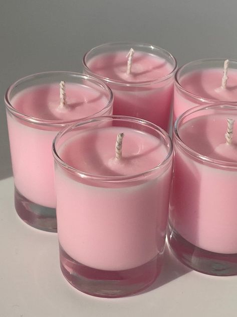 Pink Lemon Drop, Diy Bougie, Colored Candles, Citrus Candle, Pink Candle, Homemade Scented Candles, Dessert Candles, Aesthetic Candles, Cute Candles