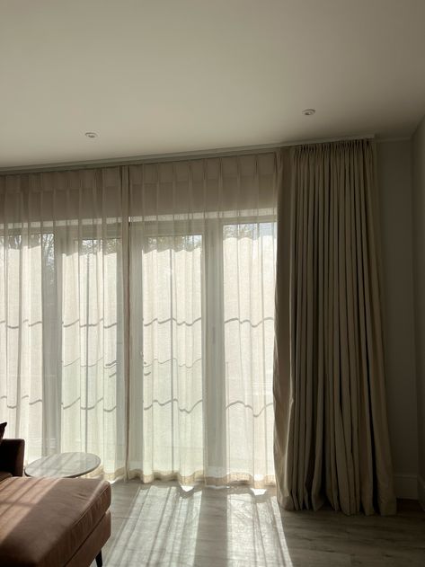 Sun is precious at this time of year, so let it shine in your home by choosing one of our Sheer options for your curtains. Pair it with a textured front layer for a cosy vibe on an evening. Sheer Curtains Bedroom Ideas, Double Layered Curtains, Two Layer Curtains, 2 Layer Curtains, Double Layer Curtains, Shear Curtains, Sheer Curtains Bedroom, Layer Curtains, Layered Curtains