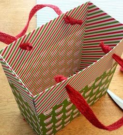 Doodlebug Design Inc Blog: Santa Express: 12 x 12 Gift Bag Tutorial Large Gift Bags Diy, Gift Bag From 12x12 Paper, Gift Bags From 12 X 12 Paper, How To Make A Gift Bag Out Of Paper, Diy Gift Bags From Wrapping Paper, Making Gift Bags, Make Gift Bags, Diy Gift Bags Paper, Doodlebug Cards