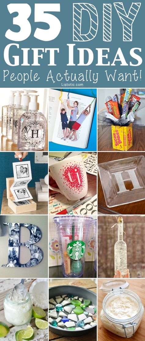 Easy DIY Gift Ideas People Actually Want (for Christmas & more!) Cute homemade christmas gift ideas for friends, family, men, women, boys or girls. Teens and Kids will have fun crafting these unique and personalized DIY Gifts for everyone on thier gift list. Easy DIY Gift Ideas for Anyone! #diygifts #diy #homemadegifts #personalizedgifts #diychristmasgifts #gifts #homemade #presents #diypresents #kids #teenagers #crafts #diycrafts Easy Diy Gift Ideas, Diy Gifts Cheap, Easy Birthday Gifts, Easy Homemade Gifts, Easy Handmade Gifts, Creative Diy Gifts, Diy Gift Ideas, Diy Presents