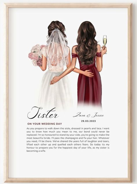 Gifts For Bestie On Her Wedding, Bride To Be Caption For Sister, Sisters Wedding Gift Ideas, Gifts For Sisters Wedding, Sister Wedding Quotes Feelings, Best Wishes For Sister Wedding, Gift For Sister On Her Wedding Day, Gifts For Sister On Her Wedding Day, Gift For Sister On Wedding Day