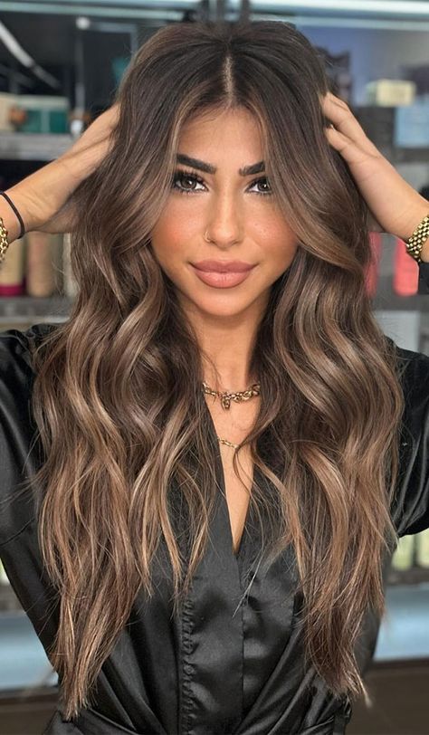 Caramel Highlights, Balayage, Caramel Beige Balayage, Beige Balayage, Brown Hair Looks, Brown Hair Inspo, Brunette Hair With Highlights, Brunette Balayage, Balayage Hair Dark