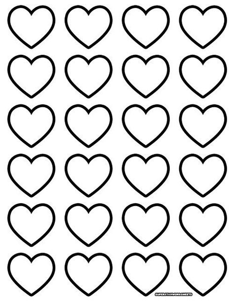 Free Heart templates are the perfect Valentine's day craft for your students! Students will learn how to use their creative skills to decorate a variety of hearts. #superstarworksheets #free #printable #valentinesday #crafts #art #heart Pattern Templates Printables, Small Hearts Template Free Printable, Valentinesday Craft Kids, Heart Shape Template Free Printable Valentines Day, Hearts To Color Free Printable, Hearts Cut Out, Hearts To Print Free Printable, Hearts Template Printable Free, Valentine Heart Template Free Printable