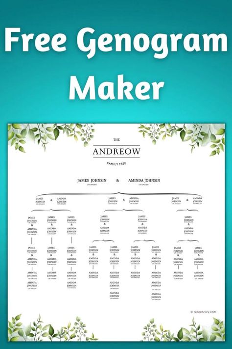 Free genogram maker is a web-based tool that allows users to create printable family trees and charts. The site offers a variety of templates, which can be customized to include specific information about family members. Family Tree Templates | Free PDF & Editable Versions | Start Building Your Genealogy with Our Trees | Genealogy Shouldn’t Be Overwhelming | Discover Your Family | #Ancestry #Genealogy #FamilyTreeChart #FamilyTreeTemplates #FreeGenogramMaker Genogram Template Free Printable, Making A Family Tree Ideas, Editable Family Tree Template Free, 5 Generation Family Tree Template, Tree Of Life Template Free Printable, How To Make A Family Tree, Family Tree Template Printable Free, Geneology Printables Free, Free Family Tree Template Printables