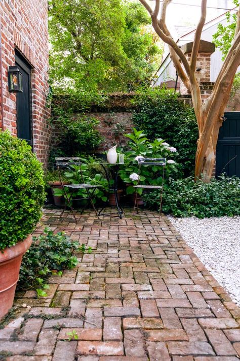 Bluestone Walkway, Charleston Gardens, European Garden, Brick Garden, Meteor Garden 2018, Walled Garden, Brick Pavers, Have Inspiration, Brick Patios