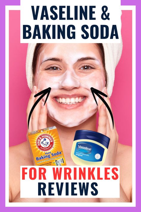 Vaseline Uses For Face, Face Wrinkles Remedies, Wrinkles Remedies Face, Baking Soda Face Mask, Vaseline Uses, Vaseline Petroleum Jelly, Baking Soda Face, Wrinkle Remedies, Minimize Wrinkles