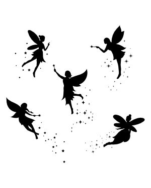 Free Printable Fairy Silhouette Clip Art, Fairy Silhouette Printable Free, Fairy Linocut, Fairy Silhouette Simple, Pixie Silhouette, Fairy Outline, Gnome Silhouette, Fairy House Drawing, Fairy Clip Art