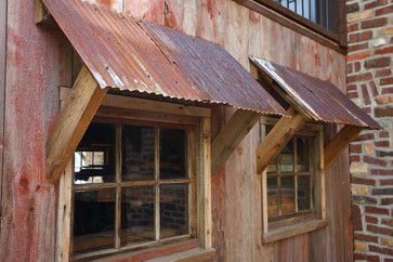 Rusted Tin Design Ideas, Pictures, Remodel, and Decor - page 7 Awning Brackets, Metal Awning, Galvanized Decor, Casa Country, Metal Siding, Window Awnings, Corrugated Metal, Metal Building, Bunk House