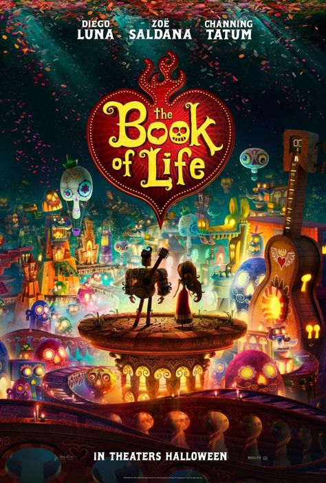 The Book of Life - 2014 Book Of Life Movie, Animated Movie Posters, Life Movie, The Book Of Life, Series Poster, Diego Luna, Disney Animated Movies, Movie Covers, Life Poster