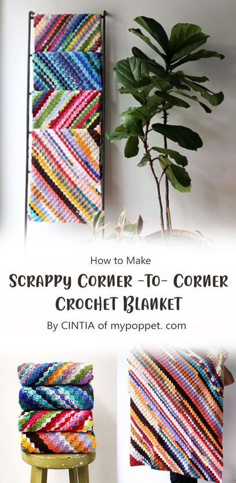 Scrapbuster Crochet Projects, Crochet Project With Leftover Yarn, C2c Scrap Blanket, Yarn Buster Crochet Blanket, Leftover Yarn Blanket, Crochet Projects For Leftover Yarn, Spare Yarn Crochet Projects, Crochet Patterns Leftover Yarn, 1 Ball Of Yarn Project Crochet