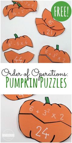 Fall Math Activities, Pumpkin Math, Printable Math Games, Halloween Math Activities, Grade 6 Math, Thanksgiving Math, Fall Math, Fifth Grade Math, Halloween Math