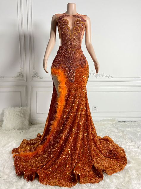 Burnt Orange Prom Dress, Prom Mermaid, Orange Prom Dresses, Custom Made Prom Dress, Classy Prom, Short Long Dresses, African Prom Dresses, Gorgeous Prom Dresses, 2024 Prom