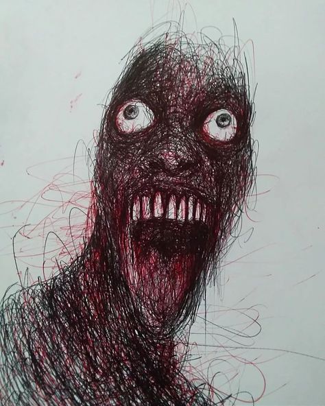 Scary Drawings, Horror Drawing, Weird Drawings, Creepy Drawings, Arte Punk, Drawing Color, Pen On Paper, Meaningful Drawings, Dark Art Drawings