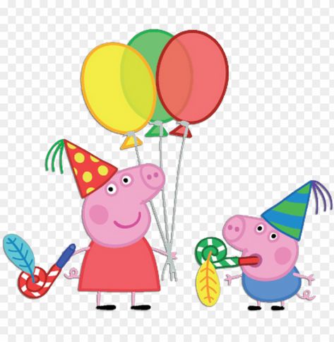 Peppa Pig Background, Peppa Pig Images, Peppa Pig Imagenes, Peppa Pig Happy Birthday, Peppa Pig Balloons, Peppa Pig Cartoon, Pig Balloon, Pepper Pig, Pig Clipart