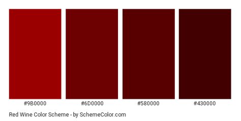 Red Wine Color Scheme » Monochromatic » SchemeColor.com Red Wine Color Palette Wedding, Red Wine Colour Palette, Wine Color Decor, Red Wine Aesthetic Color, Wine Red Palette, Wine Red Pantone, Pantone Red Color Palettes, Color Red Palette, Cabernet Color Palette