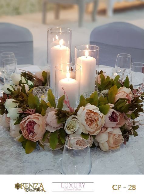 Table Centre Pieces Wedding, Tall Wedding Centerpieces, Simple Wedding Centerpieces, Candle Wedding Centerpieces, Wedding Event Decor, Wedding Floral Centerpieces, Flower Centerpieces Wedding, Wedding Table Decorations, Centre Piece