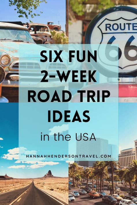 Road trips are a part of the fabric of the USA. These six fun 2-week road trip ideas in the USA take in the best landscapes and history! #RoadTrips #USA #Itineraries Two Week Road Trip America, Roadtrip Across America, East To West Road Trip Usa, American Road Trip Routes, Road Trip Around The United States, Road Trip Map America, 2 Week Road Trip Us, I-90 Road Trip, Us Road Trip Routes