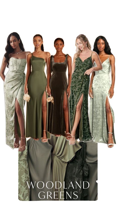 Green And Brown Bridesmaid Dresses, Green Bridesmaid Dresses Black Women, Olive Green Bridesmaid Dresses, Green Bridesmaid, Green Bridesmaid Dresses, Black Bridesmaid Dresses, Olive Green, Winter Wedding, Black Women