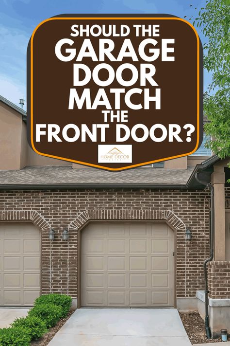 Garage Door Update, Brown Garage Door, Unique Garage Doors, Exterior Garage Door, Garage Door Trim, Black Garage Doors, White Garage Doors, Brown Front Doors, Garage Door Colors