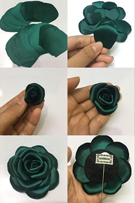 #giftformom #giftformothersday #handmadegiftideas #broochpin #handmadebrooch Flower From Fabric, Burning Flowers, Gift For New Year, Fabric Flower Pins, Making Fabric Flowers, Flower Machine Embroidery Designs, Ribbon Crafts Diy, Fabric Rose, Sewing Easy Diy