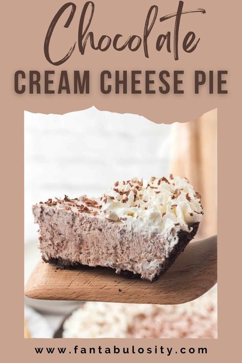 This chocolate cream cheese pie is such an easy recipe, that uses only 6 ingredients, and is frozen to “set”, making it a no-bake dessert recipe that is velvety delicious. Similar to our turtle pie recipe, it’s filled with chocolate flavor! Chocolate Cream Cheese Pie, Turtle Pie Recipe, Deserts With Cream Cheese, Cream Cheese Desserts Easy, Cream Cheese Pie Recipes, Recipes Using Cream Cheese, Cream Cheese Recipes Dessert, Turtle Pie, Easy Chocolate Pie