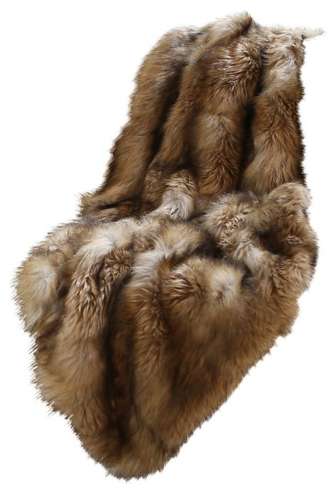 Luxe Faux Fur Throw Blanket - Contemporary - Throws - by Best Home Fashion Faux Fur Bedding, Mountain Hotel, Chenille Throw, Faux Fur Throw Blanket, Fur Pillow, Faux Fur Blanket, Rustic Bedding, Fur Throw Blanket, Hide Rug