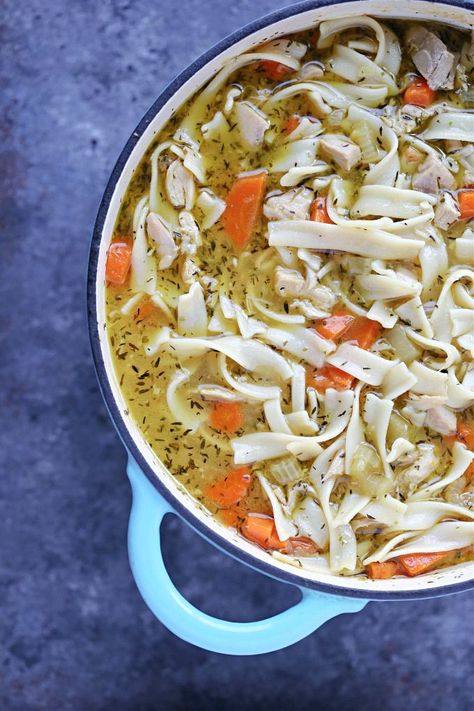 This Turkey Soup Recipe is the perfect recipe to use up leftover turkey from Thanksgiving or the holiday season. You can easily make it with fresh turkey as well. #leftovers #turkey #soup Turkey Chops, Leftover Turkey Soup, Turkey Soup Recipe, Leftover Recipes, Fresh Turkey, Night Recipes, Leftovers Soup, Leftover Turkey Recipes, Healthy School