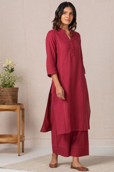 Plain Linen Kurta Designs For Women, Panel Kurta For Women, Kurti Coord Sets For Women, Plain Kurtis Design, Linen Salwar Suit Designs, Plain Kurta Sets For Women, Plain Cotton Suit Designs Latest, Plain Kurta Design, Linen Kurta Designs For Women