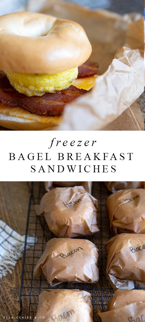 Freezable Breakfast Sandwiches, Freezable Breakfast, Freezer Breakfast Meals, Bagel Sandwiches, Breakfast Sandwiches Frozen, Croissant Breakfast Sandwich, Bagel Breakfast, Bagel Breakfast Sandwich, Breakfast Slider