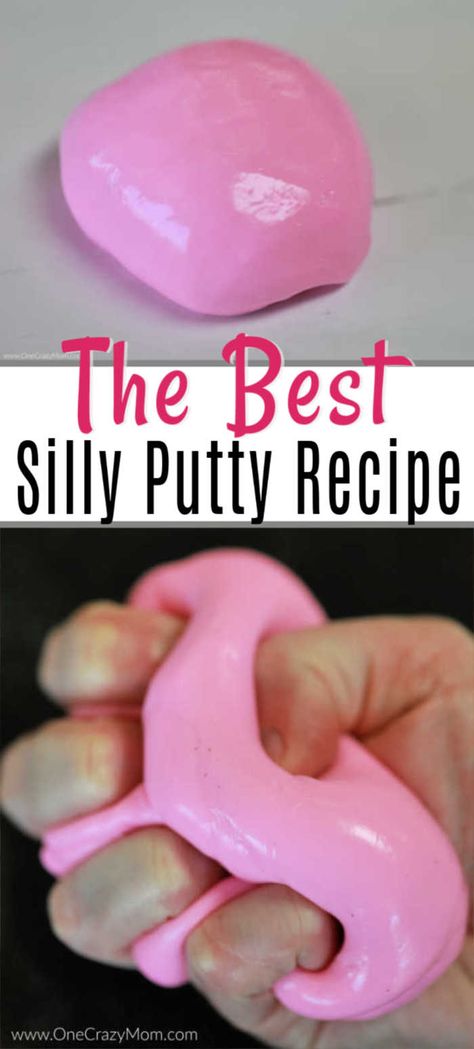 Homemade Silly Putty is very easy to make and the kids will absolutely love it.  This is the perfect DIY silly putty activity to keep the kids entertained. How To Make Putty, Silly Putty Recipe, Diy Silly Putty, Homemade Silly Putty, Putty Recipe, How To Make Glue, Making Fluffy Slime, Diy Sensory, Homemade Bubbles