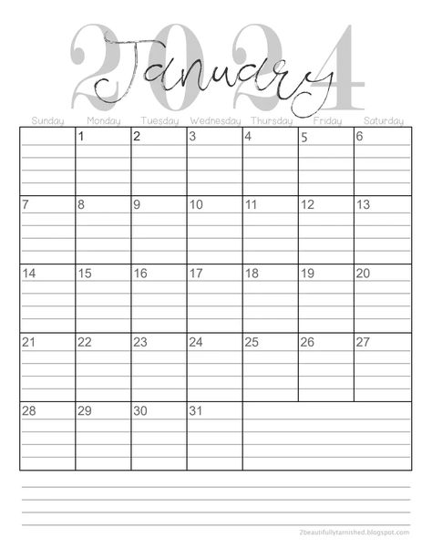 Beautifully Tarnished: FREE 2020 {Lined} Monthly Calendars- Printable Download Printable Monthly Calendar 2024 Free, Free Monthly Calendar Printable 2024, Free Printable Calendar 2024, Printable Calendar 2024, Free Monthly Calendar Printable, Blank Monthly Calendar Printable Free, Free Monthly Calendar, Free Calendars, Business Plan Outline