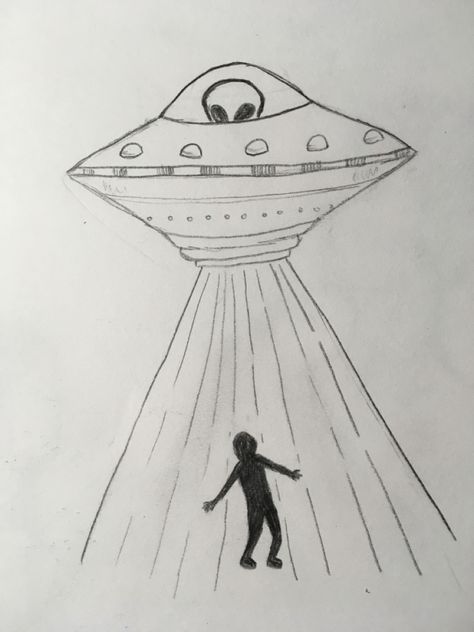 Alien In Spaceship Drawing, Cute Alien Doodle, How To Draw A Alien, Simple Alien Drawings, Alien Doodle Simple, How To Draw Alien, Easy Drawings Trippy, Drawing Ideas Alien, Cool Sketches Trippy