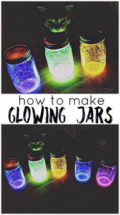 Glow In Dark Table Decorations, Light Up The Night Theme, Glow In The Dark Mason Jars Diy, Glow Stick Decorations, Glow In The Dark Mason Jars, Glow Dance Party Decorations, Glow In The Dark Decor, Glow Stick Activities, Light Party Ideas