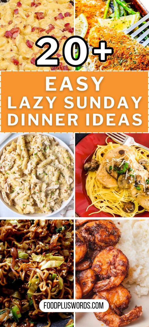 Sunday dinners should be a time of pure relaxation. This collection of lazy Sunday dinner ideas is all about simplicity, making your family meal a breeze. From hearty comfort foods to healthy and easy-to-prepare dishes, we've got your Sunday dinner cravings covered. So sit back, unwind, and savor the flavors of a tranquil evening. Easy Sunday Dinner Recipes, Sunday Dinner Quick, Sunday Casserole, Lazy Sunday Dinner, Easy Sunday Dinner Ideas, Dinner Cravings, Easy Sunday Dinner, Sunday Dinner Ideas, Southern Dinner