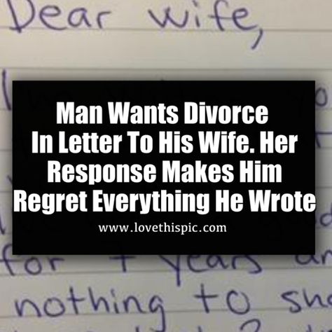 This story has everything you could want in a good letter — drama, revenge and an unexpected ending… It begins with a letter from a husband asking his wife for a divorce. But it’s his wife’s... Ex Husband Quotes, Husband Quotes Marriage, Husband Wants Divorce, Dating A Divorced Man, Letter To My Ex, Bad Husband, Hygiene Hacks, Letters To My Husband, Goodbye Letter