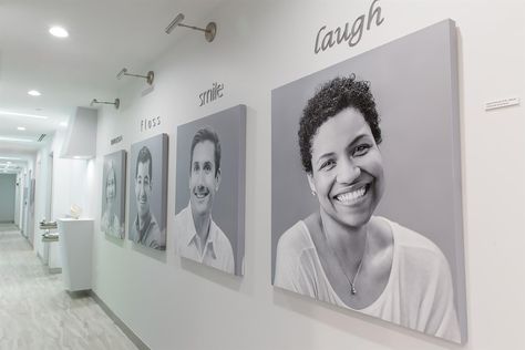 Aesthetic & family dentistry of washington | Interior Design Portfolio Orthodontic Office Design Interiors, Dental Clinic Wall Design, Dental Office Art, Dentistry Office Design, Dentist Interior Design, Orthodontic Office Design, Dental Wall Art, Dentistry Office, Orthodontic Office