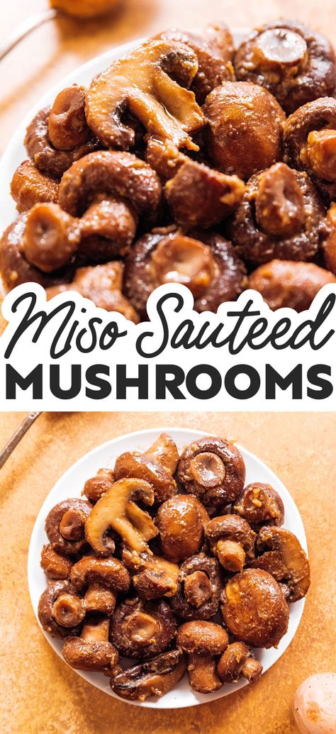 Umami Mushroom Recipe, Mushroom Recipes Korean, Spicy Mushrooms Recipe, Japanese Mushrooms Recipes, Miso Butter Mushrooms, Umami Recipes Dishes, Marinated Shiitake Mushrooms, Miso Vegan Recipes, Hedgehog Mushroom Recipe