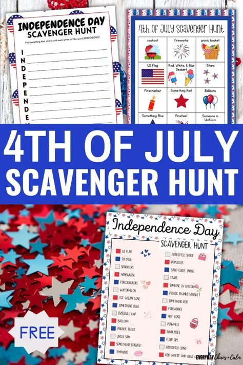 Free Printable 4th Of July Scavenger Hunts For Kids Fourth Of July For Kids, Fourth Of July Scavenger Hunt, Fourth Of July Scavenger Hunt For Kids, 4th Of July Scavenger Hunt For Kids, Hoa Activities, 4th Of July Activities For Kids, 4th Of July School Age Activities, 4th Of July Free Printables For Kids, 4th Of July Scavenger Hunt