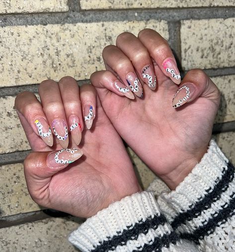 Taylor swift friendship bracelet nails🤩 where my swifties at?! Fav album?? #taylorswiftnails #swifties #luminarynailsystems #handpaintednailart #midvalenails Friendship Bracelet Nails, Debut Nails Taylor Swift, Nails For Taylor Swift, Swiftie Nails, Taylor Swift Inspired Nails, Swift Nails, Taylor Nails, Taylor Swift Friendship Bracelet, Taylor Swift Nails