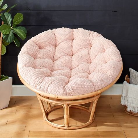 Humble + Haute Soft Chunky Indoor Corduroy Papasan Cushion (Cushion Only) - On Sale - Overstock - 38409929 Cute Chair For Room, Aesthetic Comfy Chair, Comfy Study Room, Papasan Chair Bedroom, Cowgirl Apartment, Papasan Cushion Cover, Papasan Cushion, How To Clean Pillows, Bday Gifts