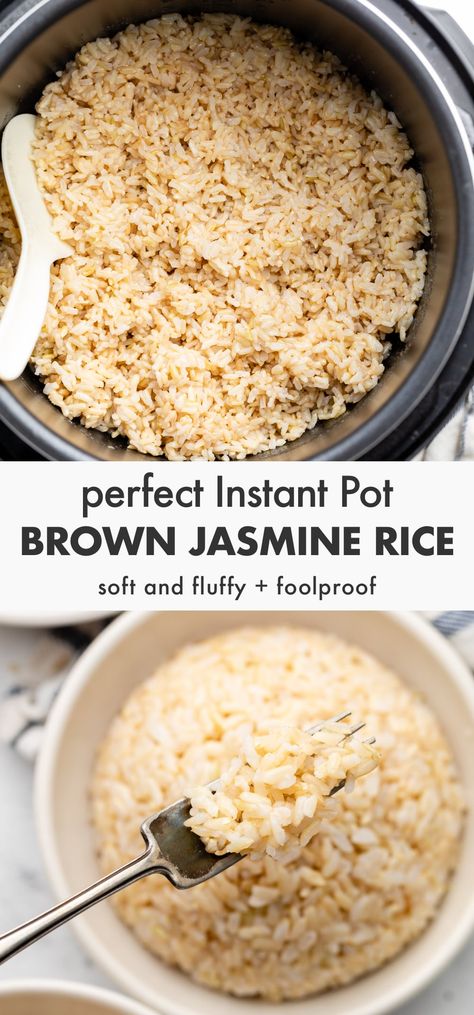 Instant Pot Brown Jasmine Rice Instantpot Rice, Instant Pot Brown Rice, Baked Orange Chicken, Brown Jasmine Rice, Jasmine Rice Recipes, Brown Rice Recipes, Easy Instant Pot Recipes, Instant Pot Dinner Recipes, Fool Proof Recipes