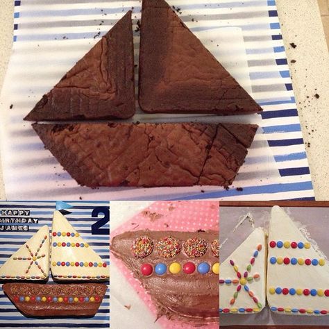 he making of a sailboat cake! #theloveofcake #laurenlovescake #laurenlovestobake #kidscake #nauticalparty #sailboatcake #boatcake Boot Cake, Sailboat Cake, Boat Cake, Cake Games, Cake Blog, Cake Shapes, Spice Cupcakes, Sweet Meat, Simple Birthday Cake