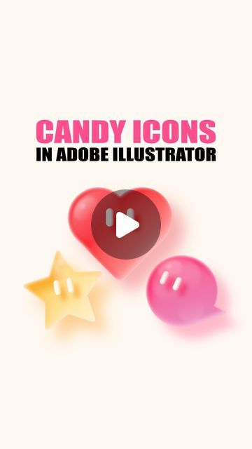 Adobe Illustration Art Graphic Design, Adobe Illustrator 3d Design, Adobe Illustrator 3d Tutorial, Adobe Illustrator Tips And Tricks, Blend Tool Illustrator, Icon Tutorial, Graphic Tutorial, Candy Illustration, Illustrator 3d