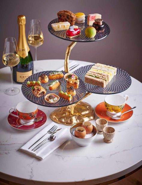 Champagne Afternoon Tea, Afternoon Tea Stand, Cake Pastries, Afternoon Tea In London, Tea Stand, Tea In London, Tea Party Ideas, Afternoon Tea London, Best Afternoon Tea