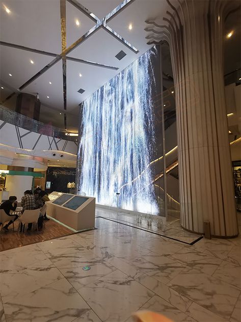 Atrium Design, Led Curtain, Interactive Installation, Curtain Wall, Lobby Design, Exhibition Display, Led Screen, Video Wall, Luminaire Design