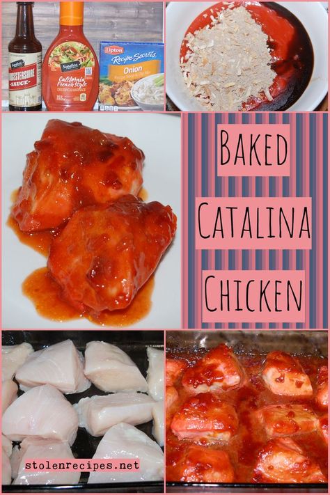 Catalina Dressing Recipes, Catalina Salad, Catalina Chicken, Catalina Salad Dressing, Chicken Breast Oven Recipes, Catalina Dressing, Baked Chicken Recipe, Baked Chicken Recipes Easy, Chicken Breast Recipes Baked