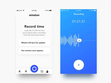 Voice App Motion by Gil Interface App, Voice App, Mobile Interface, Daily Ui, Mobile Ui Design, Ios Design, App Design Inspiration, App Ui Design, Ui Inspiration