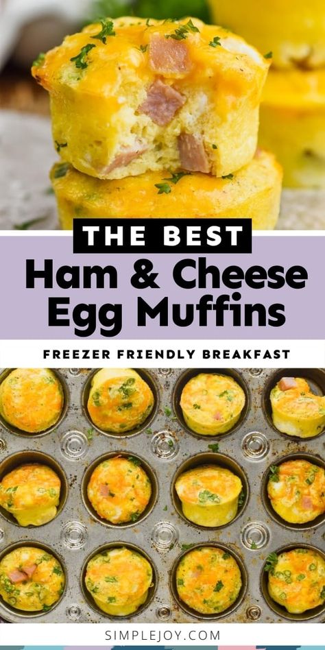 Ham And Cheese Egg Muffins, Breakfasts On The Go, Muffin Cups Recipes, Egg Muffins Recipe, Egg Bites Recipe, Egg Muffins Breakfast, Couscous Salat, Egg Muffin, Vegan Muffins