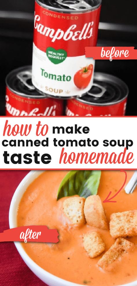 Best Canned Tomato Soup, Creamy Tomato Soup Easy, Canned Tomato Recipes, Tomato Bisque Soup, Best Tomato Soup, Canning Refried Beans, Bisque Soup, Cream Of Tomato Soup, Tomato Soup Easy