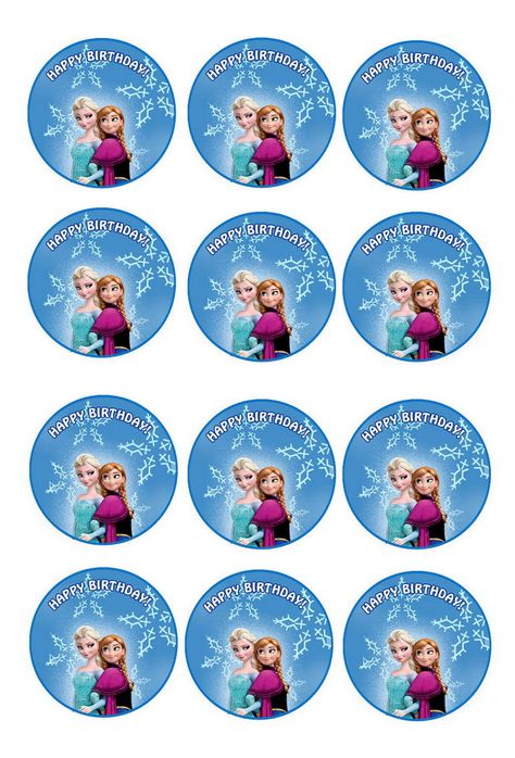 Frozen Party Printables, Frozen Cupcake Toppers, Frozen Images, Frozen Printables, Frozen Cupcakes, Disney Frozen Birthday Party, Frozen Cake Topper, Disney Frozen Party, Frozen Birthday Theme